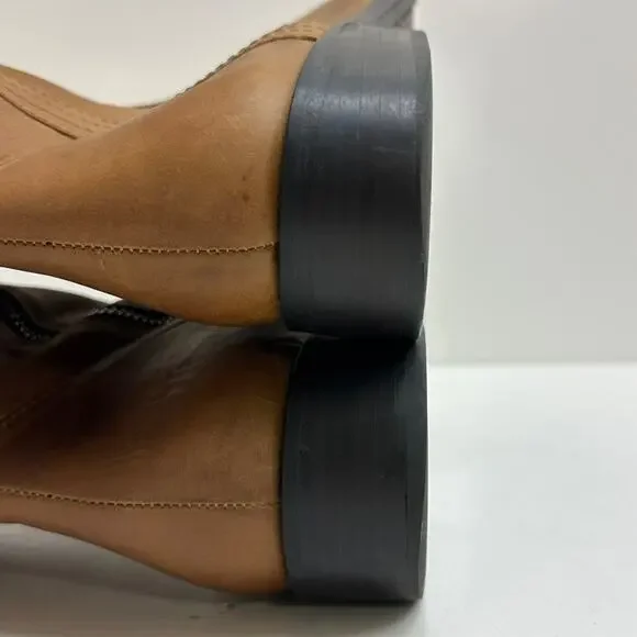 VERY GOOD Boden Knee High 14" Brown Leather Flexible riding boots 8 US / 39 EU - Picture 11 of 13